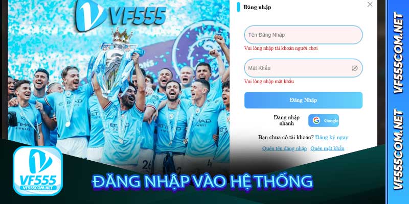 đăng nhập vào hệ thống