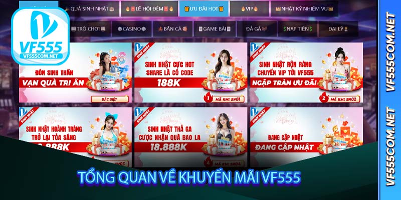 tổng quan về Khuyến Mãi VF555